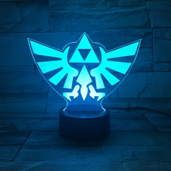Hra The Legend of Zelda Noční Světlo LED Znamení Dotykový Senzor Dekorativní Lampa Děti, Děti, Dárek Stolní Lampa 3D App Ovládání