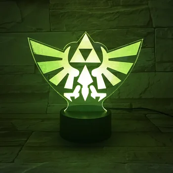 Hra The Legend of Zelda Noční Světlo LED Znamení Dotykový Senzor Dekorativní Lampa Děti, Děti, Dárek Stolní Lampa 3D App Ovládání