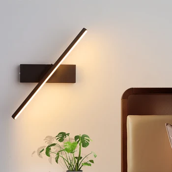 LED nástěnné světlo osobnost ložnice noční lampa Severské moderní minimalistický tvůrčí schodišťové uličky, obývací pokoj se točí nástěnné svítidlo
