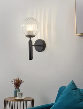 Moderní Led Vnitřní Sklo Lampy, Nástěnná Svítidla Černé Vintage Mosaz Dekorace Klasický Loft Uličky Lůžka, Zrcadlo, Lampa, Žehlička AC 90~240V