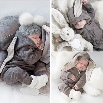 Novorozence oblečení Baby Romper Roupa Kombinéza baby animal oblečení romper Cotton chlapec dívka Zimní kostým Měkké 0-8M