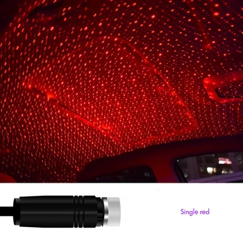 Romantický Auto Střechy Star Projektor Světla, Nastavitelný Flexibilní USB Auto Atmosféru Lampa Auto & Home Stropní Světlo