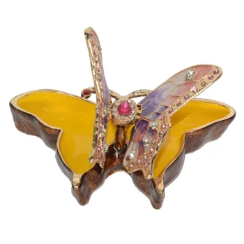Růžový motýl dekorace vyráběné dárky box kovové šperky box unikátní vintage šperk hrnec šperky zobrazení úložný box suvenýry