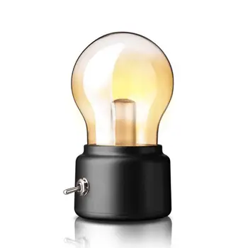 Vintage LED Žárovka, Noc, Světlo, Retro USB 5V Nabíjecí Baterie Náladu Svítidlo Psací Stůl Stolní lampy Přenosné Noční
