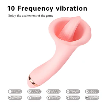 10 Režim Jazyk, Vibrátor Pro Ženy Sex, Bradavky Dráždit Klitoris Stimulátor Jazyk Lízání Vibrátor Anální Masturbant Dospělý Sex Hračky
