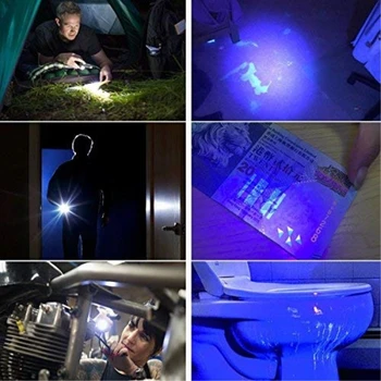 10000LM 2v1 UV LED Svítilna Linternas Pochodeň 395nm Ultrafialové Moči Detektor pro kempování Koberec Pet Moči Chytit Scorpions