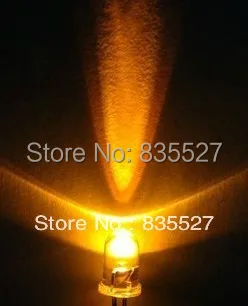 1000KS/MNOHO 5MM transparentní žlutá super jasné LED světlo-emitující dioda Kulatá hlava