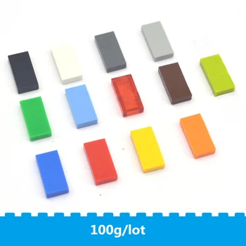 100g/lot 1*2 Stavební Blok tenké cihly, Hladký povrch, Kompatibilní s Legoe Vzdělávací Hračky Multicolor hračky pro Děti