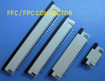 100ks FFC / FPC konektor 1mm 4 5 6 7 8 10 12 14 16 18 20 22 24 26 28 30P Spodní Kontakt pravý úhel typ Výkresu Horní kontakt