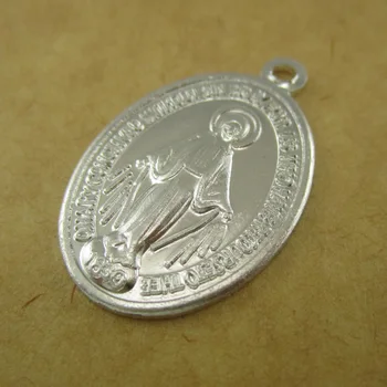 100ks Hliníkové Náboženské Zázračné Přívěsek Medaile