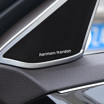100ks velkoobchodní 3D Hliníkové harman/kardon logo Hi-Fi Reproduktor auto audio Reproduktor Odznak Znak s 2 kolíky