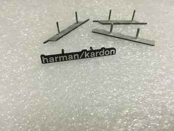 100ks velkoobchodní 3D Hliníkové harman/kardon logo Hi-Fi Reproduktor auto audio Reproduktor Odznak Znak s 2 kolíky