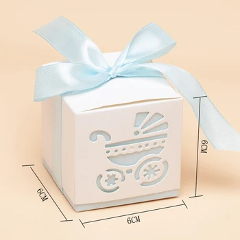 10ks Mini baby košík Cukroví Boxy Čokoláda Box pro Dítě Sprcha Dárek, Box, Narozeniny, Svatební Party Laskavost Box Baby dárky k narozeninám