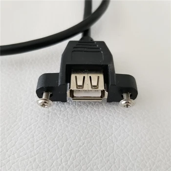 10pcs/lot 90 Stupňů pravý Úhel 5Pin Mini B Samec na USB A Samice Data Kabel pro Montáž na Panel 50cm