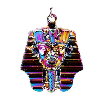 10pcs Rainbow Barva Slitiny Pyramidy Starověkého Egyptského Faraona Přívěsek Kouzlo Náhrdelník pro Muže Egyptské Oživení Hip Hop Muž