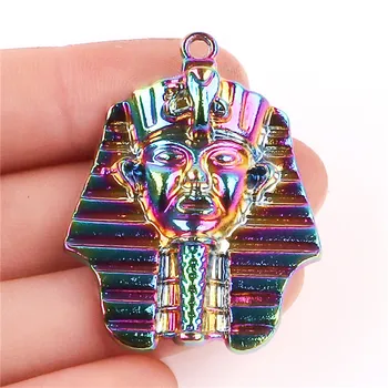 10pcs Rainbow Barva Slitiny Pyramidy Starověkého Egyptského Faraona Přívěsek Kouzlo Náhrdelník pro Muže Egyptské Oživení Hip Hop Muž