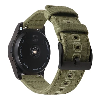 18mm 20mm 22mm Nylon Plátno Popruh Watchband pro Samsung Galaxy Watch 42mm 46mm Aktivní a 2. stupeň S3 Amazfit GTR Náramek Band