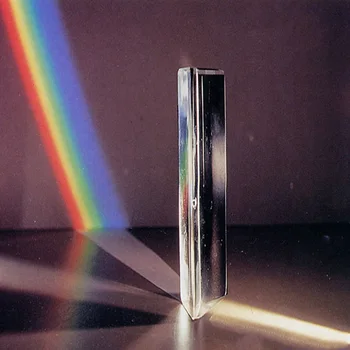 1ks 15*15*87cm Duha Optické Sklo Triple Trojúhelníkový Hranol Výuky Fyziky Světelné Spektrum K9