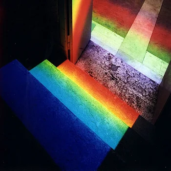 1ks 15*15*87cm Duha Optické Sklo Triple Trojúhelníkový Hranol Výuky Fyziky Světelné Spektrum K9