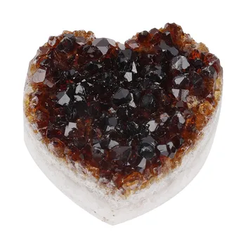 1ks 5-6cm Přírodní Citrín Kameny Tvaru Srdce Crystal Clusteru nerostných Surovin Energie Quartz Hůlka Čakra