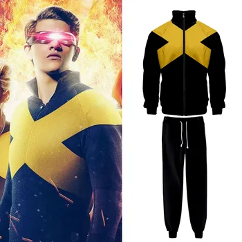 2019 Nové Cosplay Mikiny X-Men: Dark Phoenix Cosplay Kostým Pot Pánské Dámské Mikiny s kapucí Top Kalhoty pro Dospělé Ženy, Muži