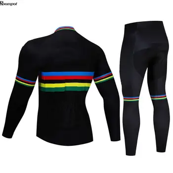 2020 Duha Tým BLACK Pro Cyklistické Dresy Dlouhé Cyklistické Sportovní Oblečení 9D Gel Pad Ropa Ciclismo Bike Cyklistické Oblečení