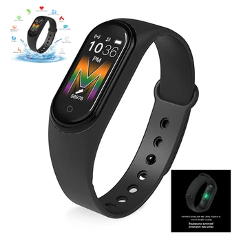 2020 Nové Bluetooth Sport Fitness Tracker M5 Chytré Hodinky Srdeční Frekvence Monitoru Volání Připomenutí Muži Ženy Inteligentní Náramek hodinky