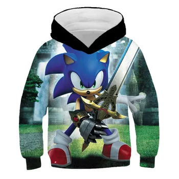 2020 Sonic the Hedgehog Chlapci mikiny na Podzim a v zimě hot prodej mikiny s kapucí Děti cartoon sonic Dlouhý rukáv dětské oblečení