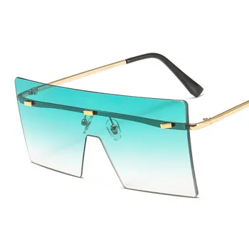 2020 Vrtaných Náměstí Jeden Kus Brýle, Ženy, Muži Retro New Vintage sluneční Brýle, Luxusní Značkové Brýle Oversize Velký Odstíny UV400