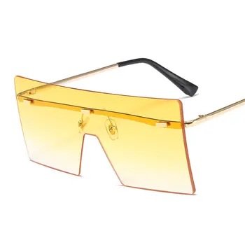 2020 Vrtaných Náměstí Jeden Kus Brýle, Ženy, Muži Retro New Vintage sluneční Brýle, Luxusní Značkové Brýle Oversize Velký Odstíny UV400
