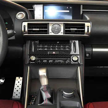 2ks Uhlíkových Vláken Středové Konzole CD Panel Kryt Obložení Rámu Nálepka Fit pro Lexus IS250 IS350 na období-2018-návrh Interiéru Vozu