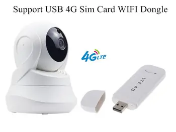 2MP 1080P Bezdrátové WI-fi IP Kamera Podpora USB 4G Sim Karty WIFI Dongle PTZ CCTV Monitor