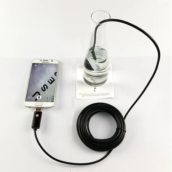 2v1 Endoscopio 5,5 mm Objektiv vodotěsné Kamery 10m měkké tvrdé Kabel pro PC Tablet Android Endoskop Inspekce Boroskop fotoaparát