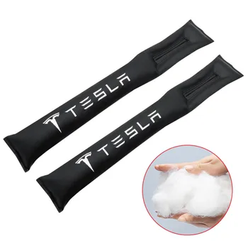 2X Sedadlo dokrývače Pro Tesla Model S, Model X a Model 3, PU Kůže Bariéru Pad Skladovací Slot Plug Interiér Auta Doplňky