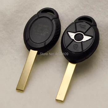 3 Tlačítka Vzdálené Klíče od Auta Pouzdro Kryt Náhradní Pro BMW Mini Cooper Uncut Blade FOB Klíč Shell S Logem