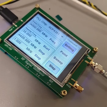 35-4400M ADF4351 RF Signálu Zdroj Signálu Generátor Vlna / Bod Frekvence Stiskněte Sn LCD Displej Ovládání