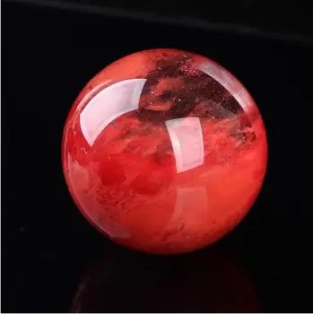 40-45 mm Crystal Ball Red Tavení Kamenné Koule Léčivé Řemesla Domácí Dekoraci Umění A Dar
