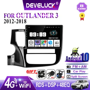 4G+64G 2din Android 10.0 Auto Rádio Pro Mitsubishi Outlander xl 3 2012-2018 GPS Navigace subwoofer Multimediální Video Přehrávač, RDS