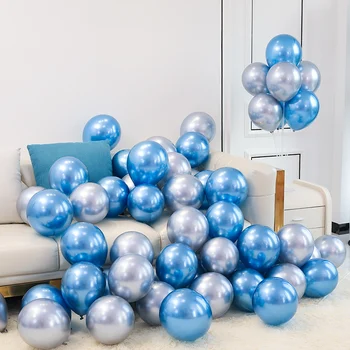 5 palcový Kovové Balónek Happy Birthday Party Dodávky Zlaté Stříbrné Balónky Svatební Dekorace Globos 50ks Heliový Balon