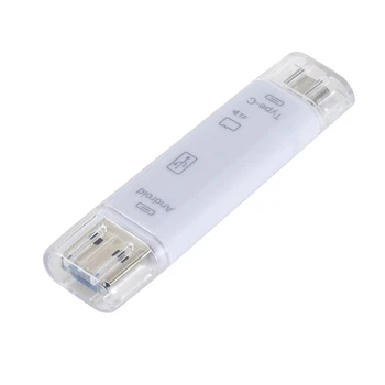 5 v 1 USB 3.0 Typ C / USB / Micro USB, SD TF Čtečka Paměťových Karet OTG Adaptér USB-C Čtečka Flash disk, TF Číst Konektor Pro Telefon, PC