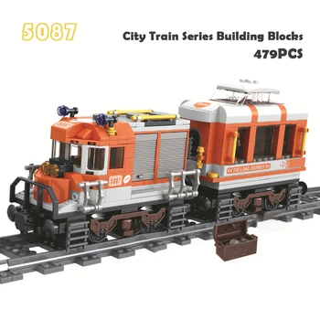 5085-5091 Stavební Bloky City Vlak, Série, Vzdělávací Hračky, Děti, Dospělé, Stavební Bloky Hračky Pro Děti