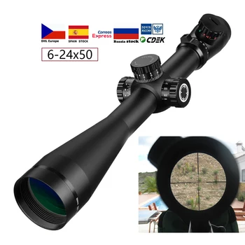 6-24x50 Puškohled Taktické Optické Sniper Puška Lovecká Puška Obory Long Range Airsoft
