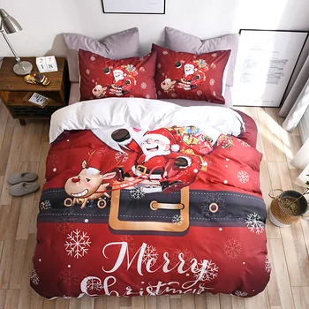 Aggcual Vánoční sada povlečení double bed home decor Santa Claus peřinu set US velikost Vánoční dárek deka kryt Kvalitní be106
