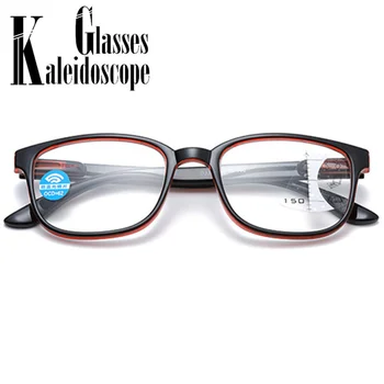 Anti blue light Čtení Brýle Muži Brýle 2.5 Progresivní Multifokální Brýle Rám Ženy Blízkosti Far Sight Dioptrické Brýle +1.5