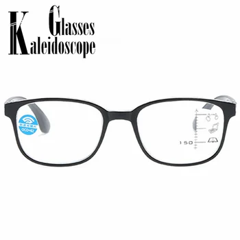 Anti blue light Čtení Brýle Muži Brýle 2.5 Progresivní Multifokální Brýle Rám Ženy Blízkosti Far Sight Dioptrické Brýle +1.5