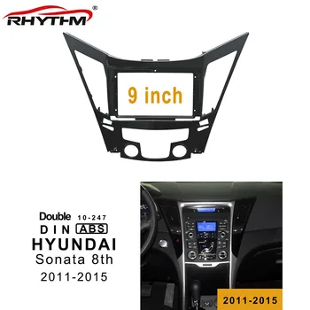 Auto Obložení Pro HYUNDAI Sonata 8 2011-palubní Desce Adaptéru Přestavbě Nahradí Panel Auto DVD Rám Din 9 Inch Přehrávač