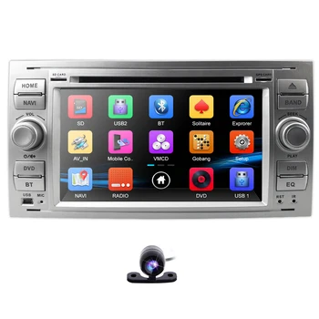 Autoradio Moniceiver DVD Přehrávač GPS BT Navigator pro Ford C-Max/Připojení/Fiesta/Focus/Fusion/Galaxy/Kuga S-Max, Transit/Mondeo Cam