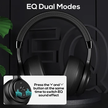 Bezdrátová bluetooth Sluchátka EQ Mode Super Bass Stereo hi-fi Sluchátka LED Otočná Skládací Over-Ear Sluchátka Pro Mobilní Telefon