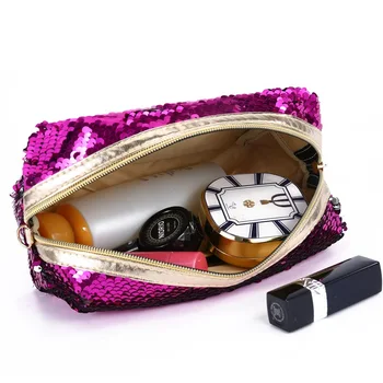 BONAMIE 2019 Flitry Tužka Tašky Unisex Velká Kosmetická Taška Případě Módní Bling Make-up, Pouzdro, Krabice Ženy Večer Toaletní Wash Bag