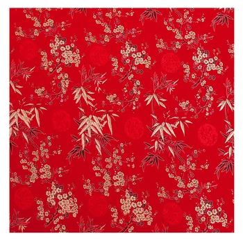 Brokát žakárová tkaniny pro šití cheongsam a kimono patchwork šití damašek materiál hedvábí DIY oděvní tkaniny